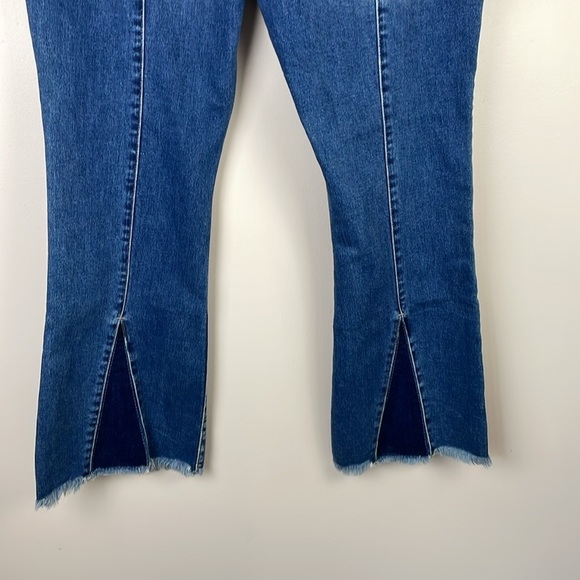 NWOT KanCan Womens Jeans SZ 22 Stretch Flare Distressed Bottom Unique High Rise - Picture 9 of 13